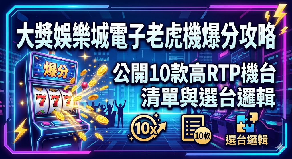 大獎娛樂城電子老虎機爆分攻略：公開10款高RTP機台清單與選台邏輯