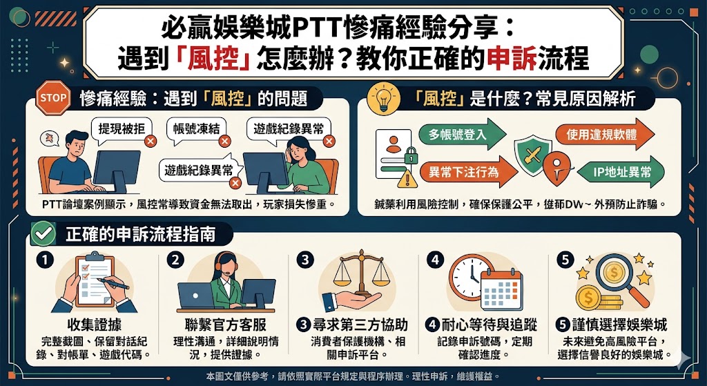 必贏娛樂城PTT慘痛經驗分享：遇到「風控」怎麼辦？教你正確的申訴流程