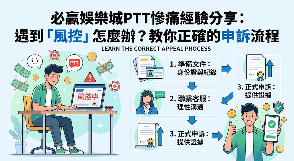 必贏娛樂城PTT慘痛經驗分享：遇到「風控」怎麼辦？教你正確的申訴流程