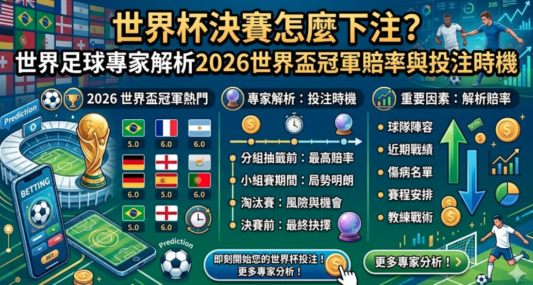 世界杯決賽怎麼下注？世界足球專家解析2026世界盃冠軍賠率與投注時機