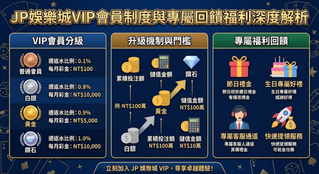 查看您的專屬晉級禮金與月回饋,立即體驗頂級娛樂城的尊榮待遇!